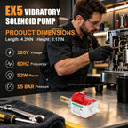 EX5 Espresso Pump for Rancilio Silvia, 120V 41W Brass Replacement