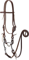 Weaver Leather Working Tack Bridle with Snaffle Mouth Bit, Golden Chestnut