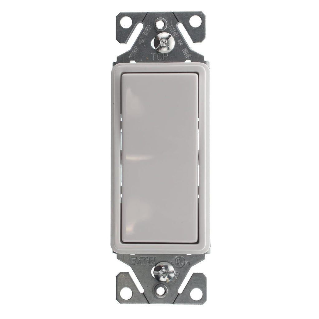 Hubbell RSD115ILWZ Lighted Decorator Rocker Switch, 1-Pole, 15-Amp, 120/277-Volt, White, (12-Pack)