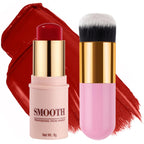 Hot Red Monochromatic Cream Blush Stick for Cheek, Eyeshadow, Lip, 0.28oz