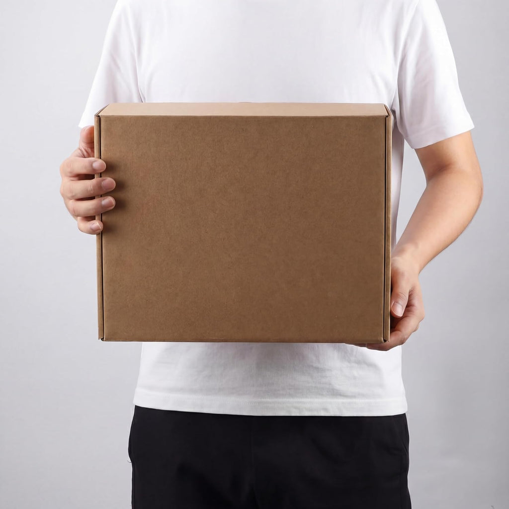 15 Pack 12x10x4 inch Cardboard Shipping Boxes, Brown Gift Boxes
