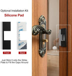 Door Latch Guard Plate 7” with 1” Offset Cover, for Outswing Doors | Heavy Gauge Stainless Steel, Latch Protector