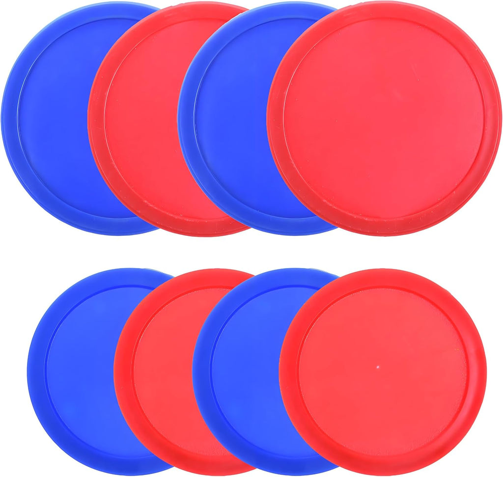 8 Pcs Air Hockey Pucks Compatible with Standard Pushers and Goal, Replacement Air Hockey Accessories for Game Room