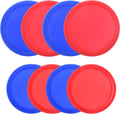 8 Pcs Air Hockey Pucks Compatible with Standard Pushers and Goal, Replacement Air Hockey Accessories for Game Room