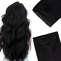 Invisi Edge Clip in Hair Extensions 18inch 130g 7Pcs Injected Seamless PU Clip in Hair Extensions, Virgin Real Human