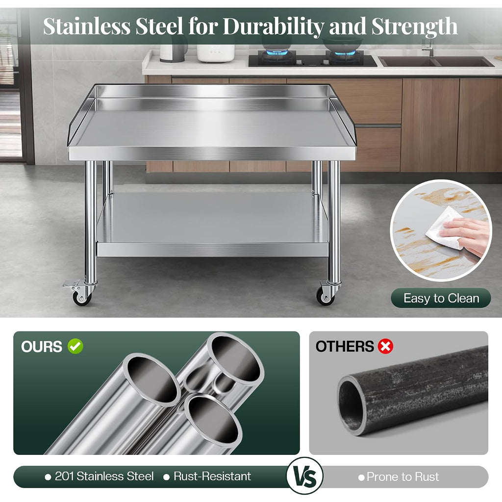 48-Inch Stainless Steel Equipment and Grill Stand