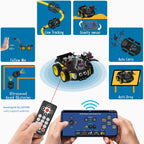 Mechanical 4WD Robot Arm Smart Car Kit - STEM/Graphical Programming Robot Car Compatible with Arduino IDE - Tutorial
