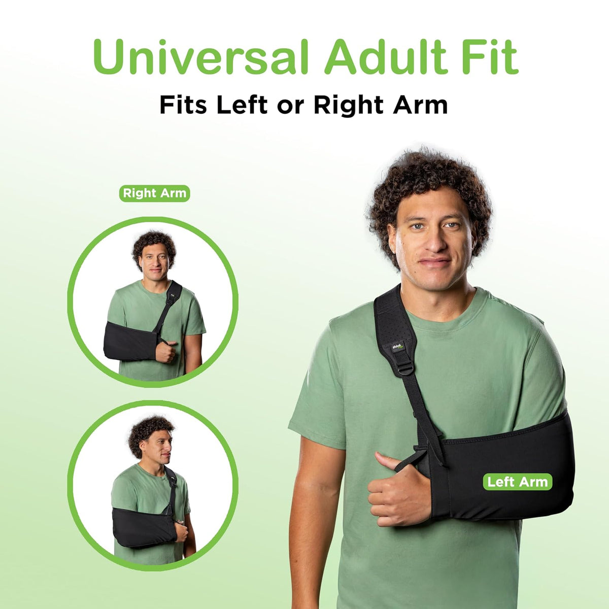 Arm Sling for Shoulder Injury & Rotator Cuff Support – Breathable, Adjustable Arm Sling with Front Buckle, Padded