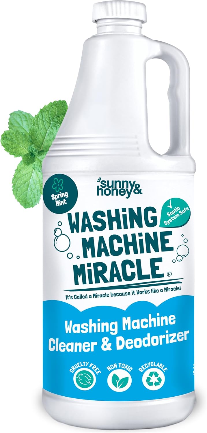Liquid Washing Machine Cleaner & Deodorizer - Top & Front Load Washer Cleaner - 32 fl oz Washing Machine Deodorizer