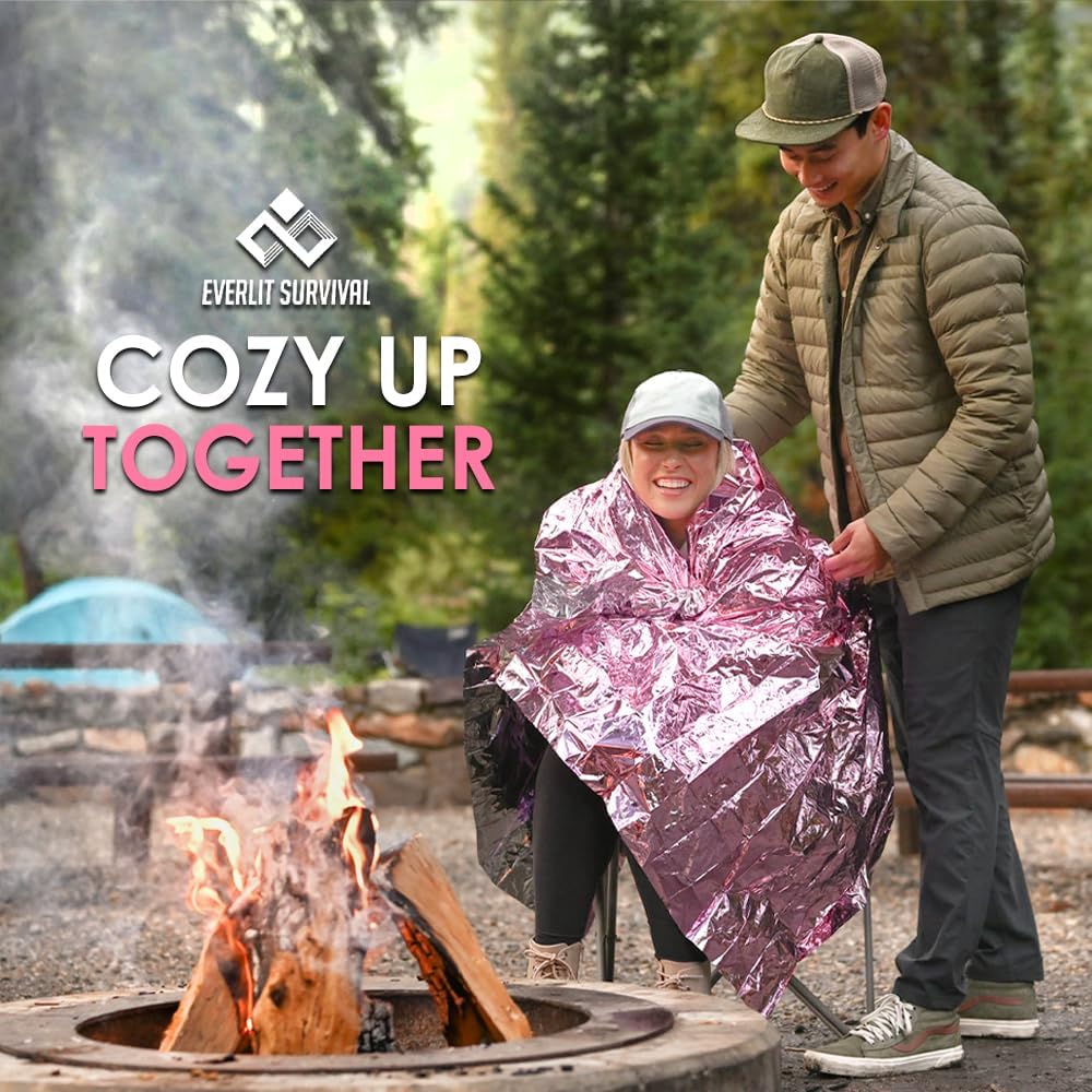 Survival Emergency Mylar Thermal Blankets -Space Blanket Survival kit Camping Blanket Perfect for First Aid
