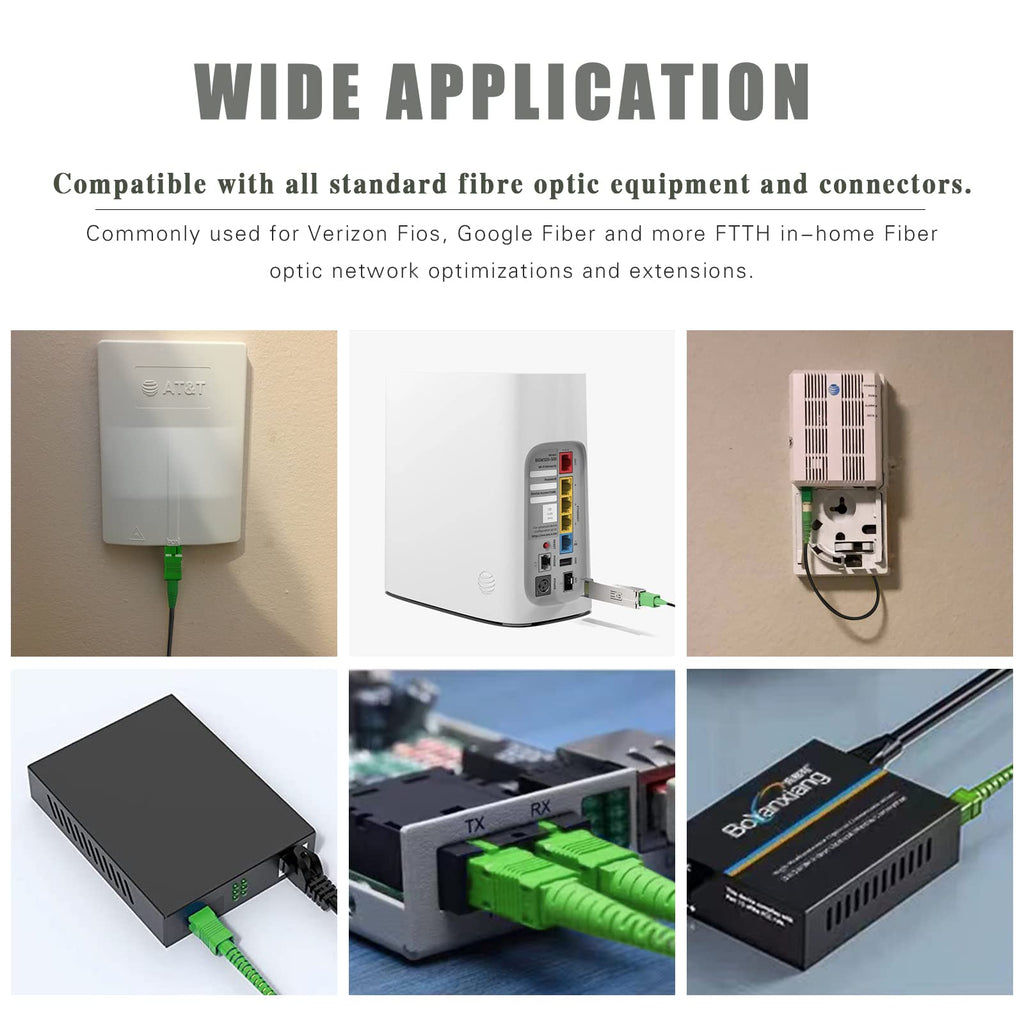 SC/APC to SC/APC Fiber Optic Internet Cable, Armored Single Mode Patch Cable, Fiber Optic Jumper Optical Patch Cord