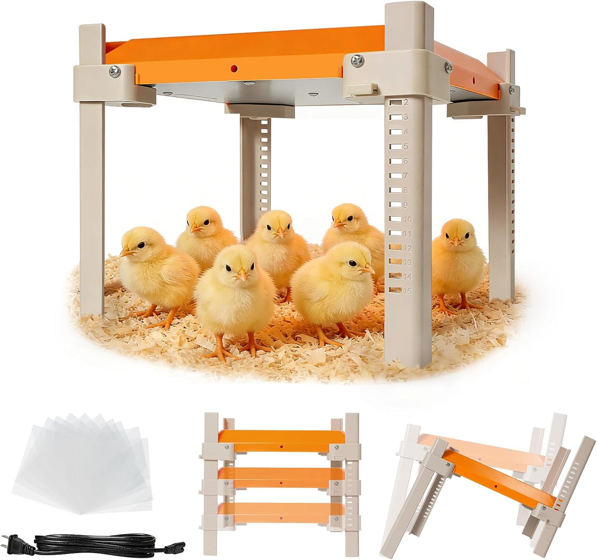 Chicken Coop Heater, Briidea Chick Brooder Heating Plate with 110–130℉ Constant Temperature for Chick Safety
