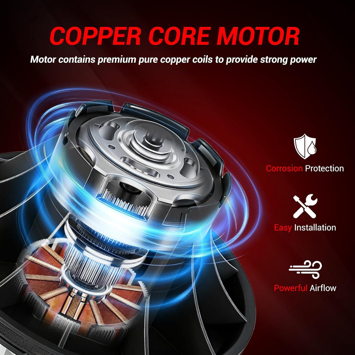 AC Blower Motor 700308 Compatible with 2014-2018 Ram 1500 Journey 2014-2017