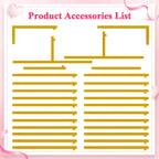 Square Wedding Arch Backdrop Stand Gold Metal Arch 8FT x 8FT