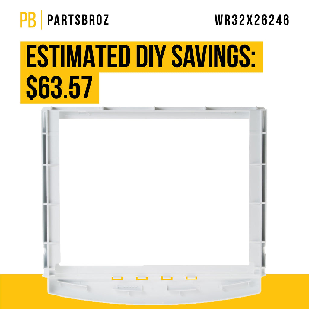 Refrigerator Pan Cover Frame for General Electric GE GSS23GGKECBB