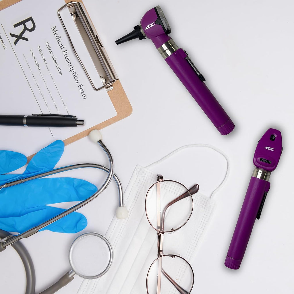 Diagnostix 5110 Professional Otoscope/Ophthamoscope Pocket Set, 2.5V | Full-featured set with two heads and two
