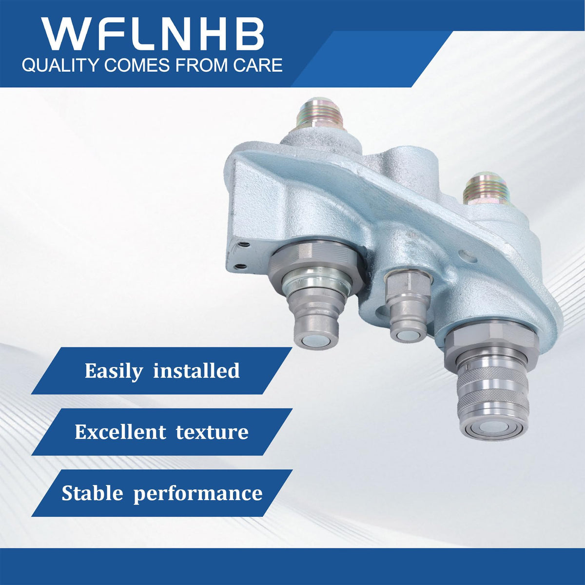 WFLNHB Hydraulic Flat Face Quick Coupler Block Replacement for Bobcat A770