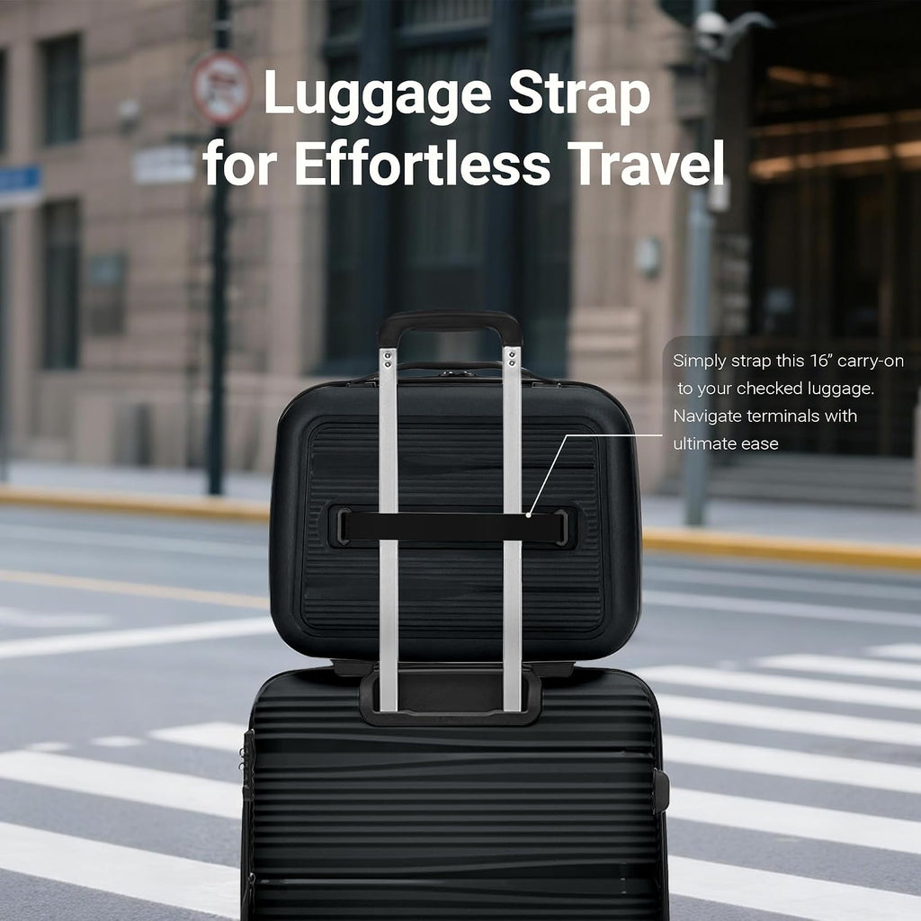 4 Piece PP Hardside Expandable Luggage Set - Lightweight 29/25/21/16 Inch Spinner Suitcase with TSA Lock &