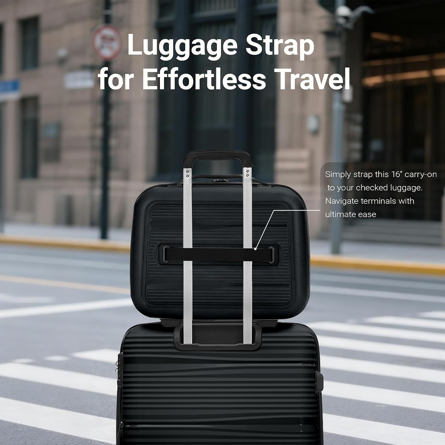 4 Piece PP Hardside Expandable Luggage Set - Lightweight 29/25/21/16 Inch Spinner Suitcase with TSA Lock &