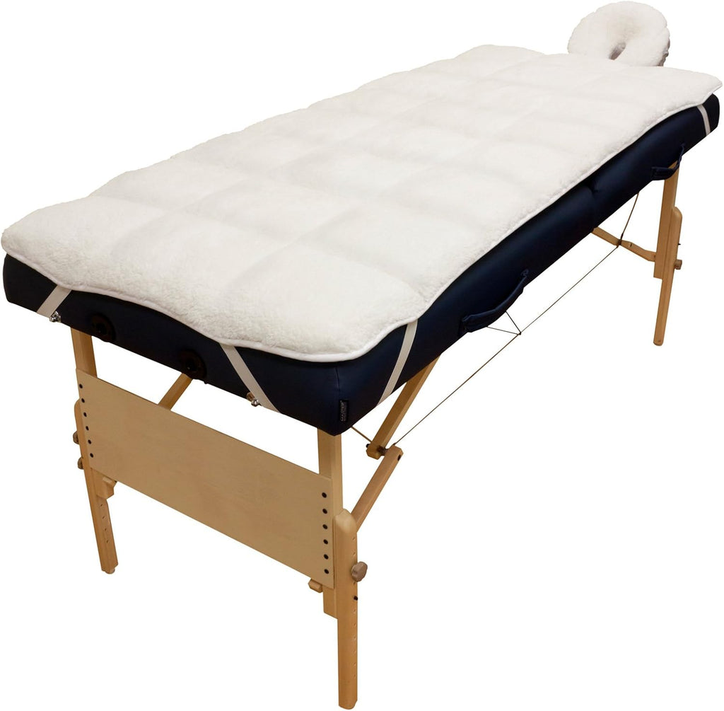 Abundance Deluxe Quilted Fleece Massage Table Pad Set. Includes Face Cradle Cover & Table Pad. Microfiber Fleece is