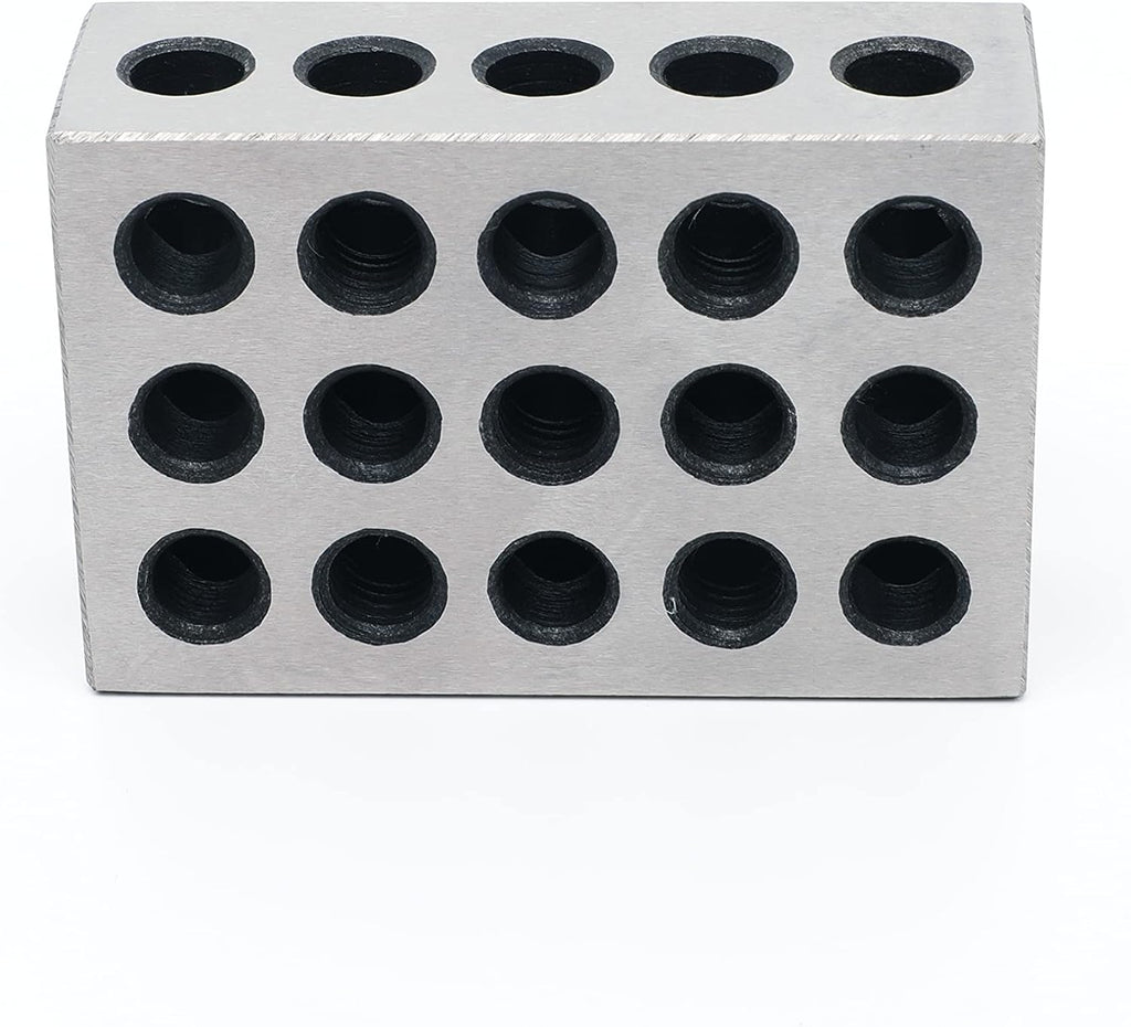 Pair 1" x 2" x 3" Precision Steel 1-2-3 123 Blocks 23 Holes
