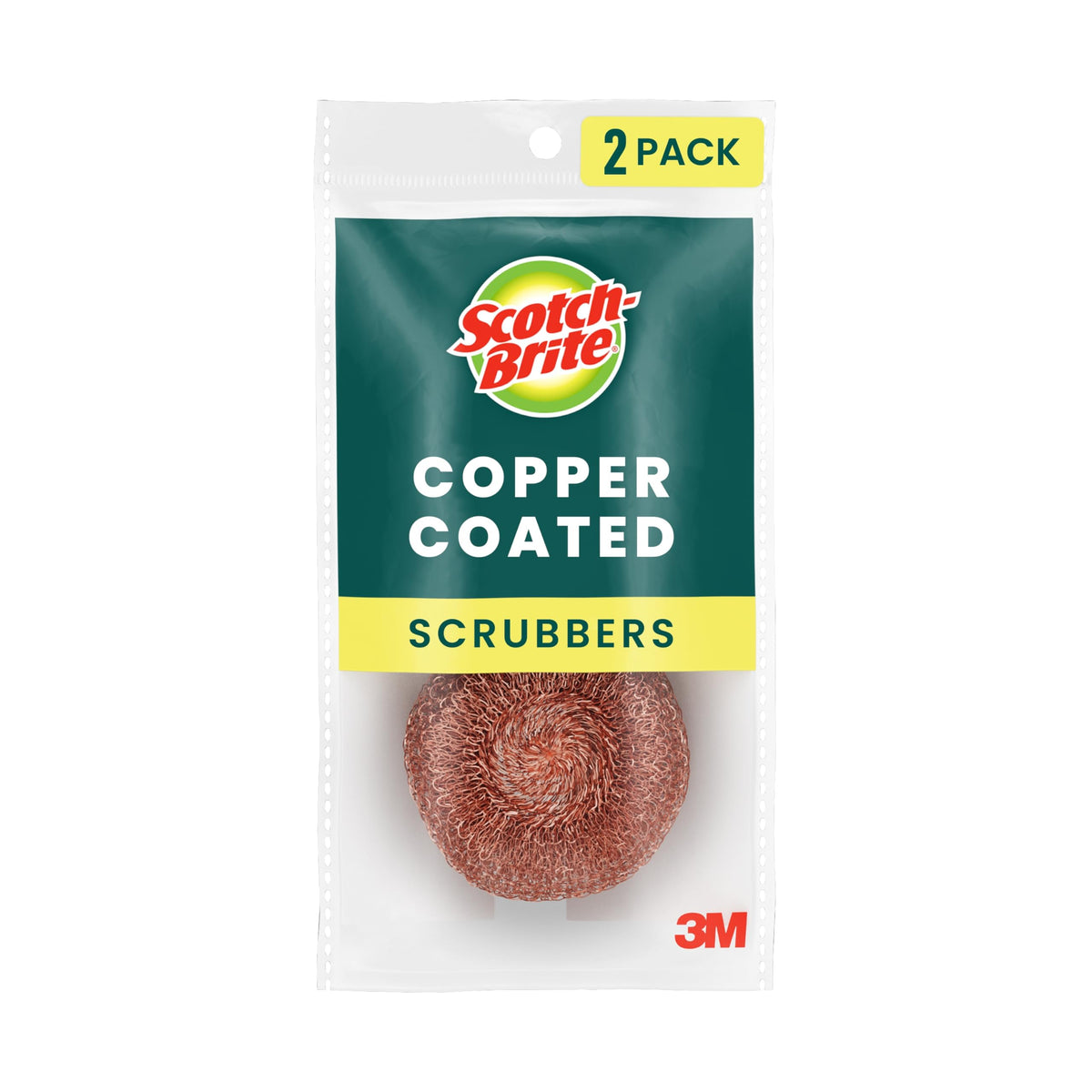 Copper Coated Scrubbing Scour Pads, 48 Pack
