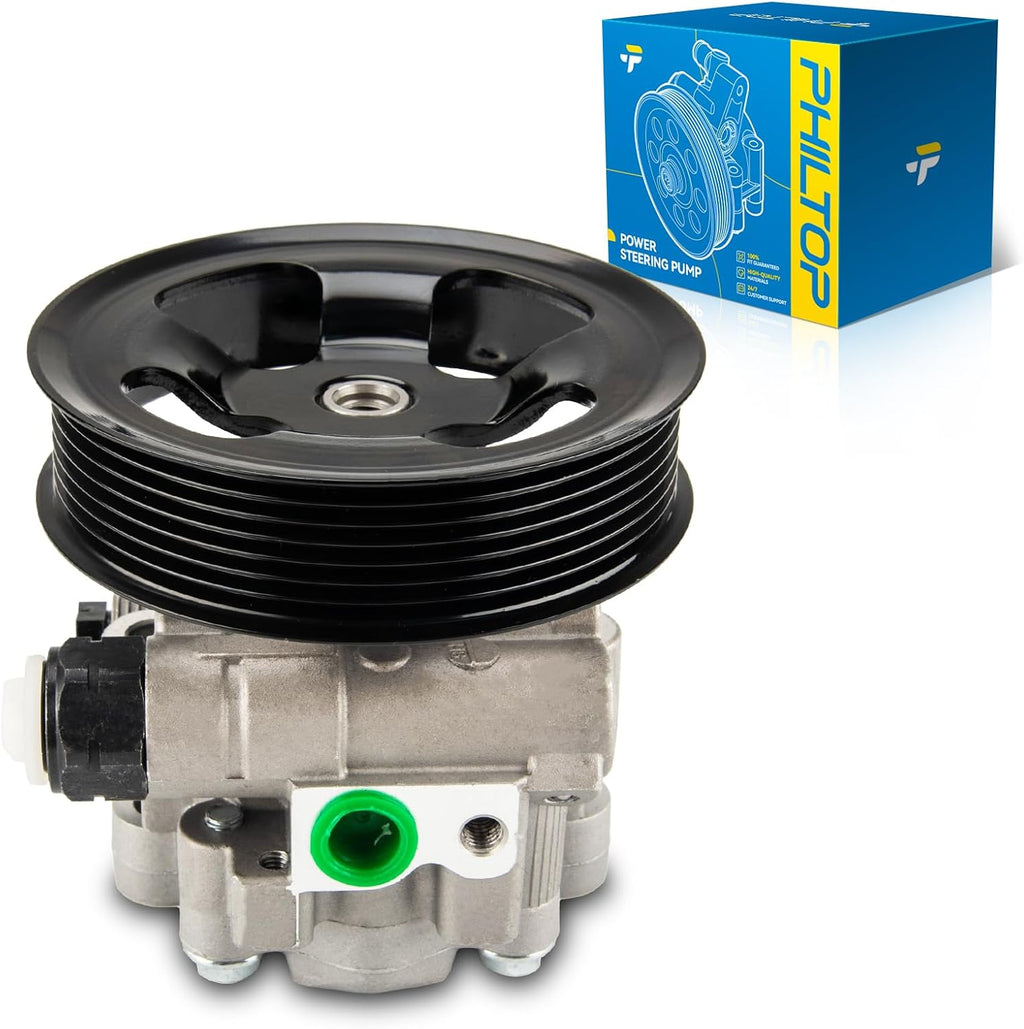 PHILTOP 215484 Power Steering Pump with Pulley for 2005-2022 Tacoma 2.7L