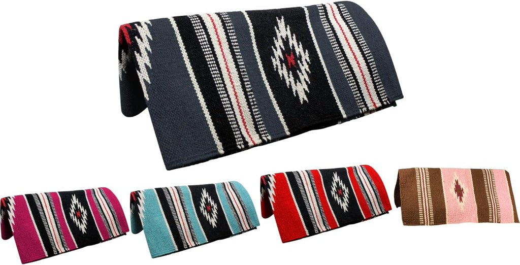 Handwoven Navajo-Inspired Acrylic Western Horse Saddle Blanket – 32" x 64", Southwest Aztec Design, Decorative, Great