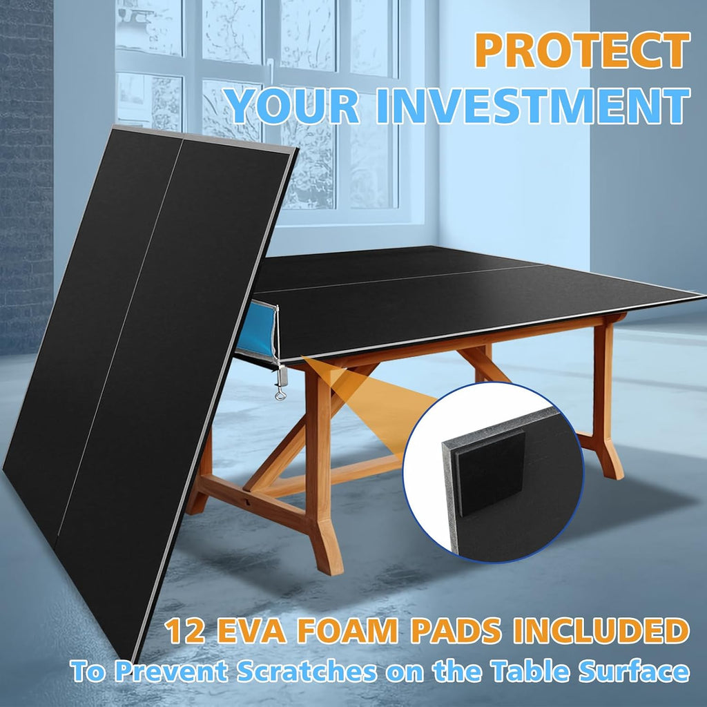 Ping Pong Table Top for Billiard Table, 7FT/8FT/8.5FT/9FT Foldable Table Tennis Table Topper for Pool Table, Indoor