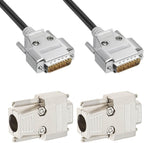 ECSiNG 2pcs 9 Pin DB9 RS232 Male Connector Metal Housing Adapter with Hollow Gold-Plated Pins