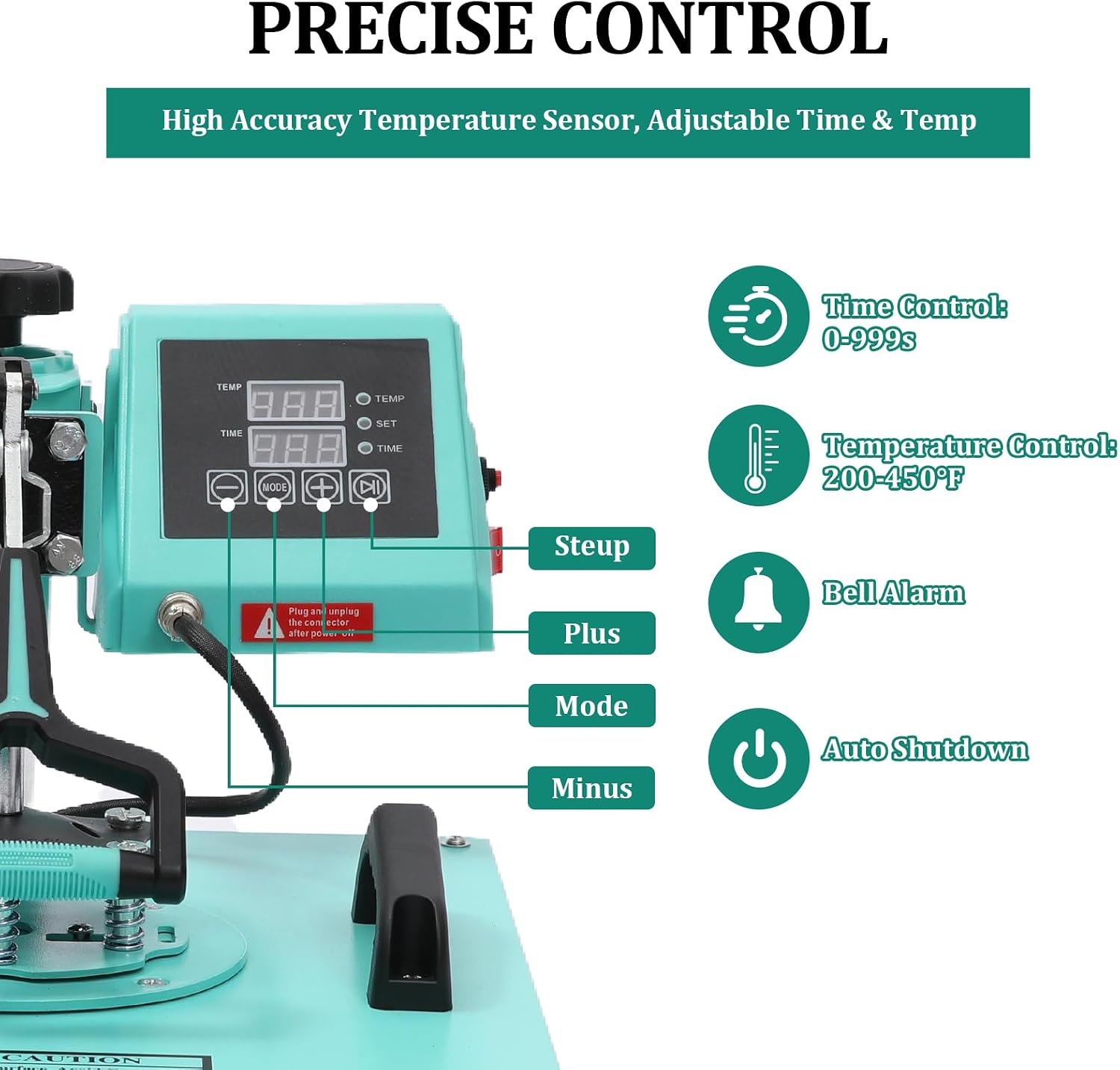 15x15 Inch Heat Press Machine, Digital Sublimation Printer Machine, 360° Rotation Swing Away 8 in 1 Combo Tumbler