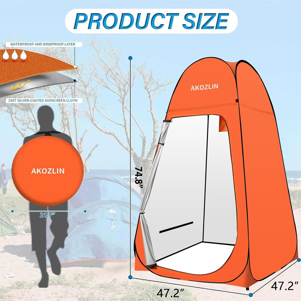 Portable Pop Up Shower Tent Instant Privacy Dressing Changing Shelter Outdoor Shower Room Camp Toilet Tent 47.2"