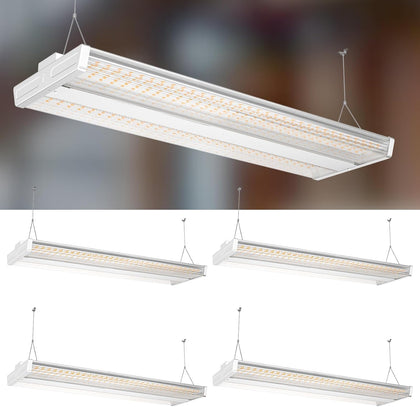 Lightdot 4FT LED High Bay Shop Lights, 100-277V 【Driver Equipped, 5 Years】 265W 37100LM [Eqv. 1000W MH/HPS] 5000K Diamond Diffusion Linear Hanging Light for Warehouse -ETL Listed, 4Pack