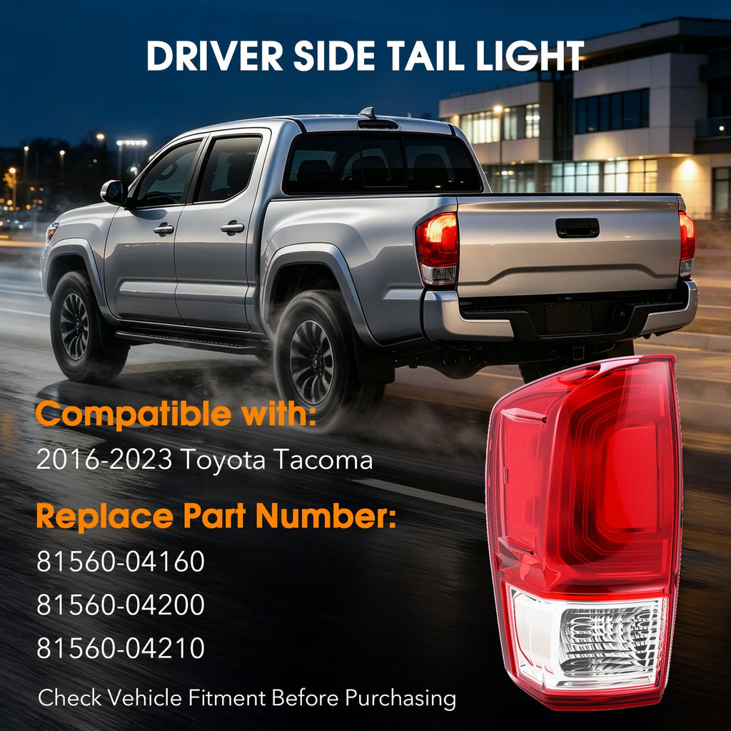 Tail Light Assembly For 2016-2023 Toyota Tacoma Left Driver Side Taillight
