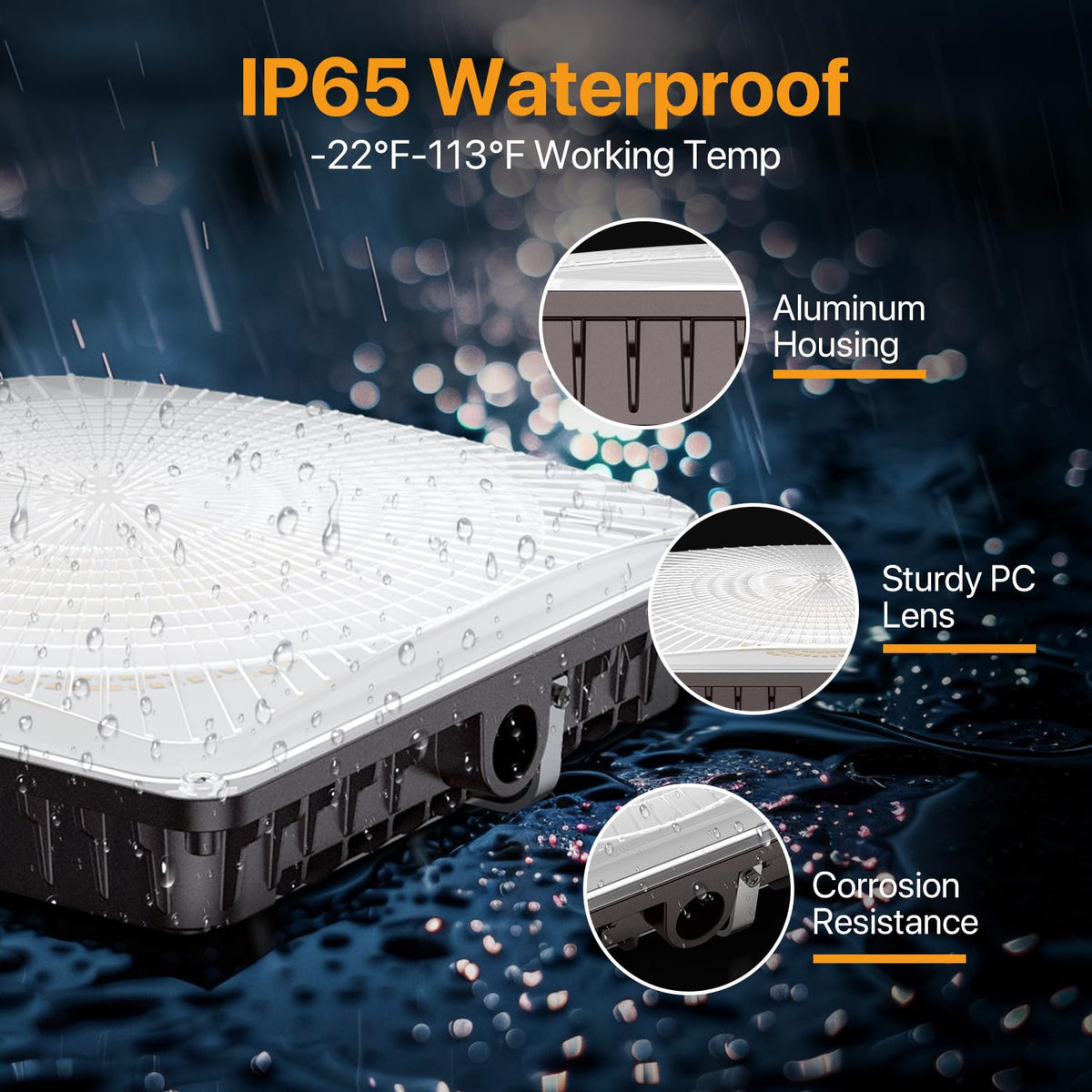 60W LED Canopy Lights 4Pack: Selectable Wattage 60/45/30W 3CCT