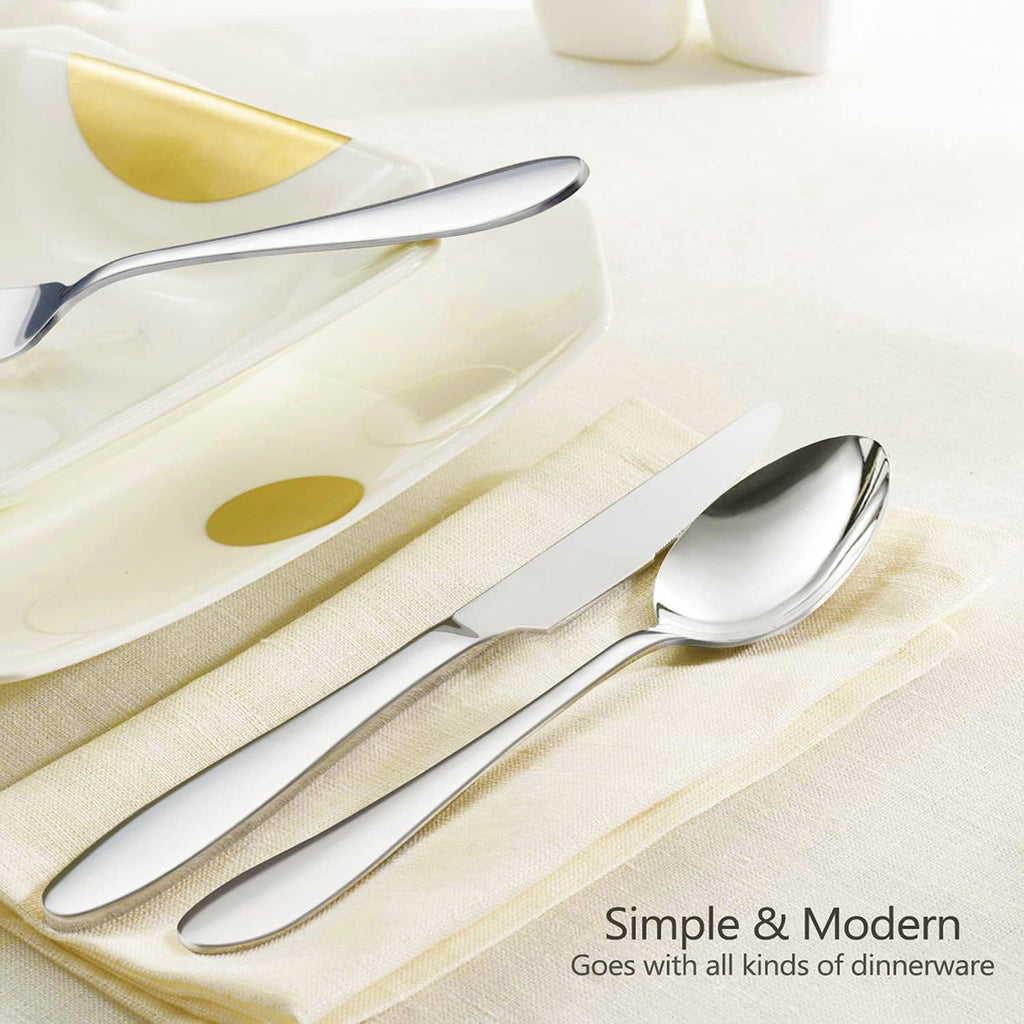 60-Piece Silverware Set for 12, Stainless Steel Flatware