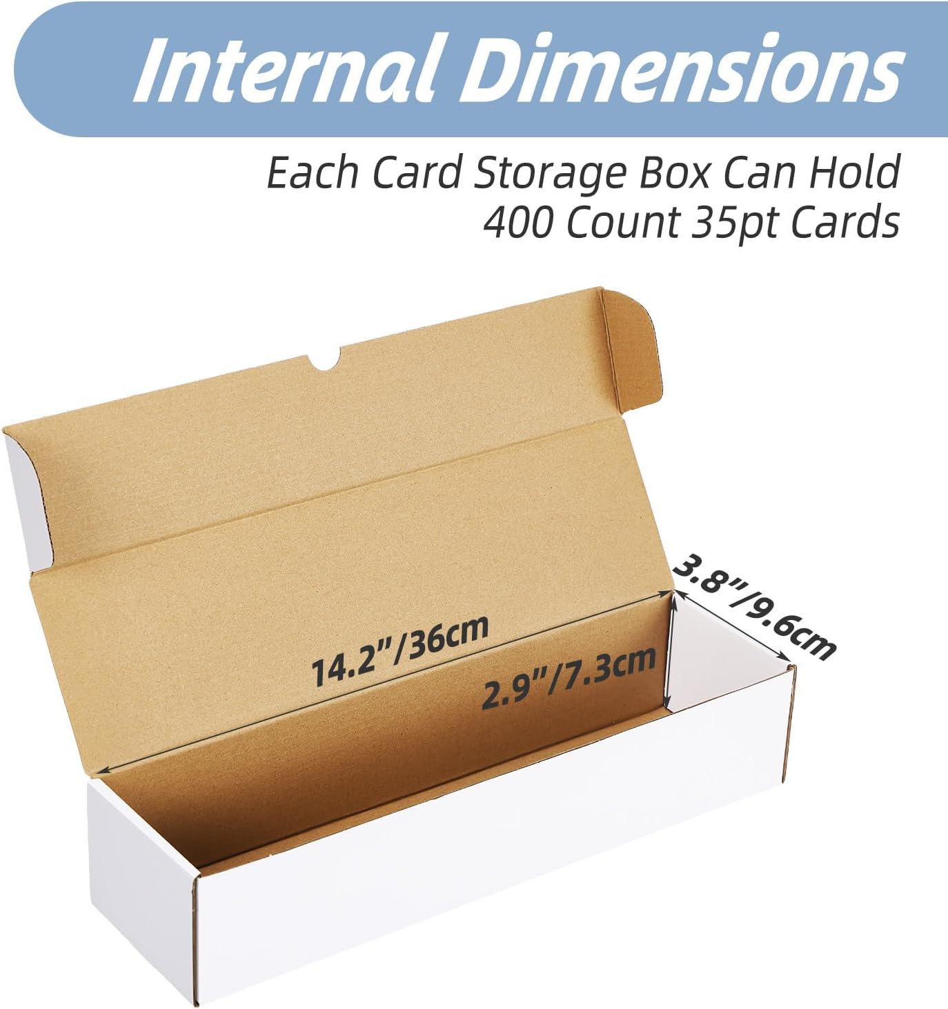 10 Pack Trading Card Cases, White 1100 Count Gaming Card Storage Box for TCG/Magic/Mtg Collection