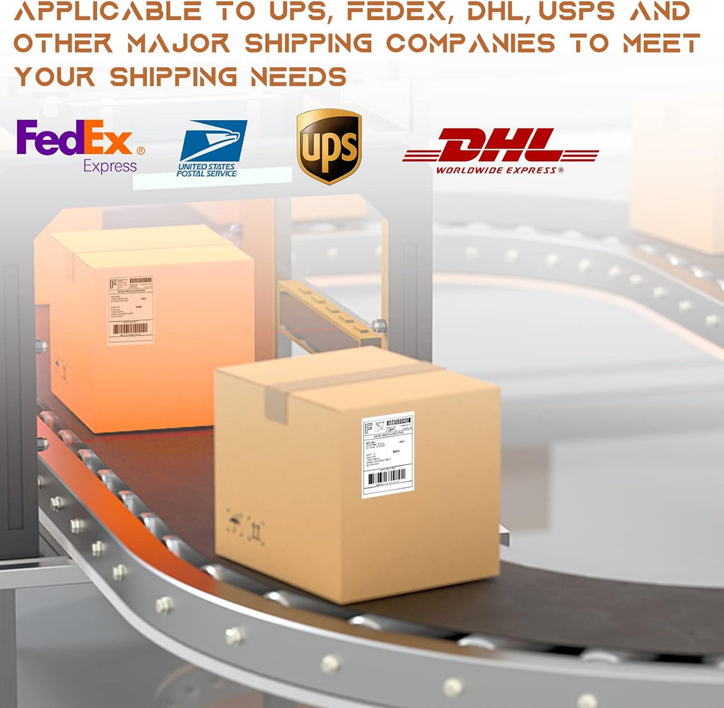4x6 Direct Thermal Labels (1000 Labels) 4" x 6" Perforated Shipping Labels Compatible with Zebra Printers Fanfold