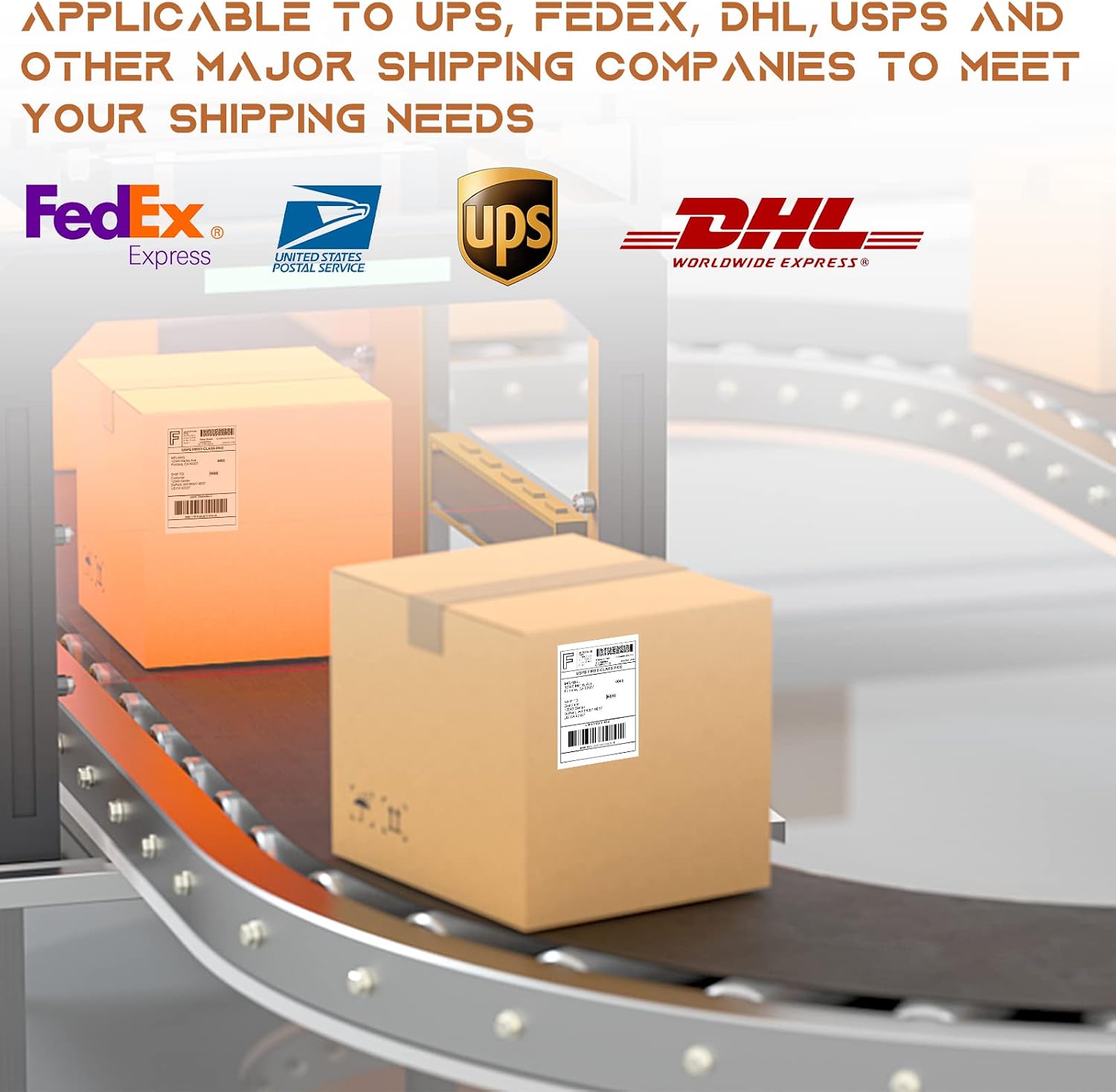4x6 Direct Thermal Labels (1000 Labels) 4" x 6" Perforated Shipping Labels Compatible with Zebra Printers Fanfold