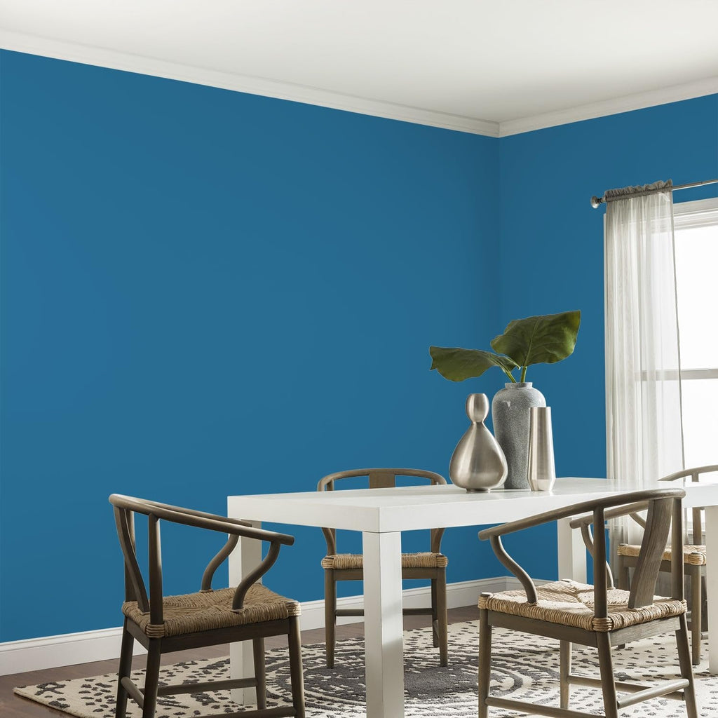Total Interior Wall Paint & Primer All-in-One, Blue Oasis/Blue, Eggshell, 1 Gallon