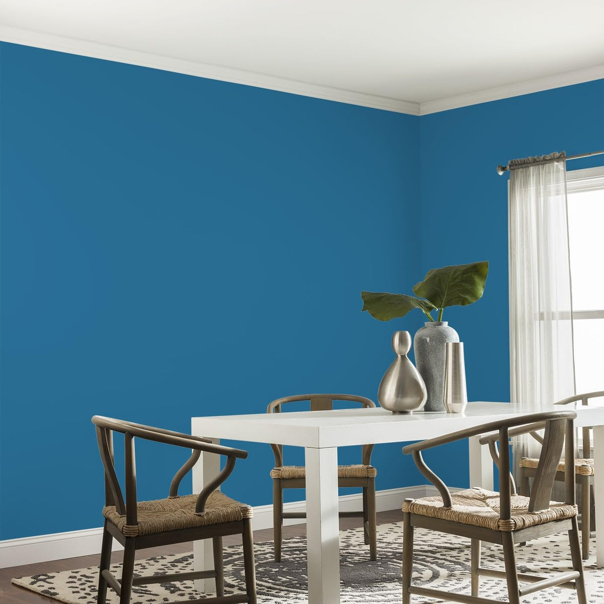 Total Interior Wall Paint & Primer All-in-One, Blue Oasis/Blue, Eggshell, 1 Gallon