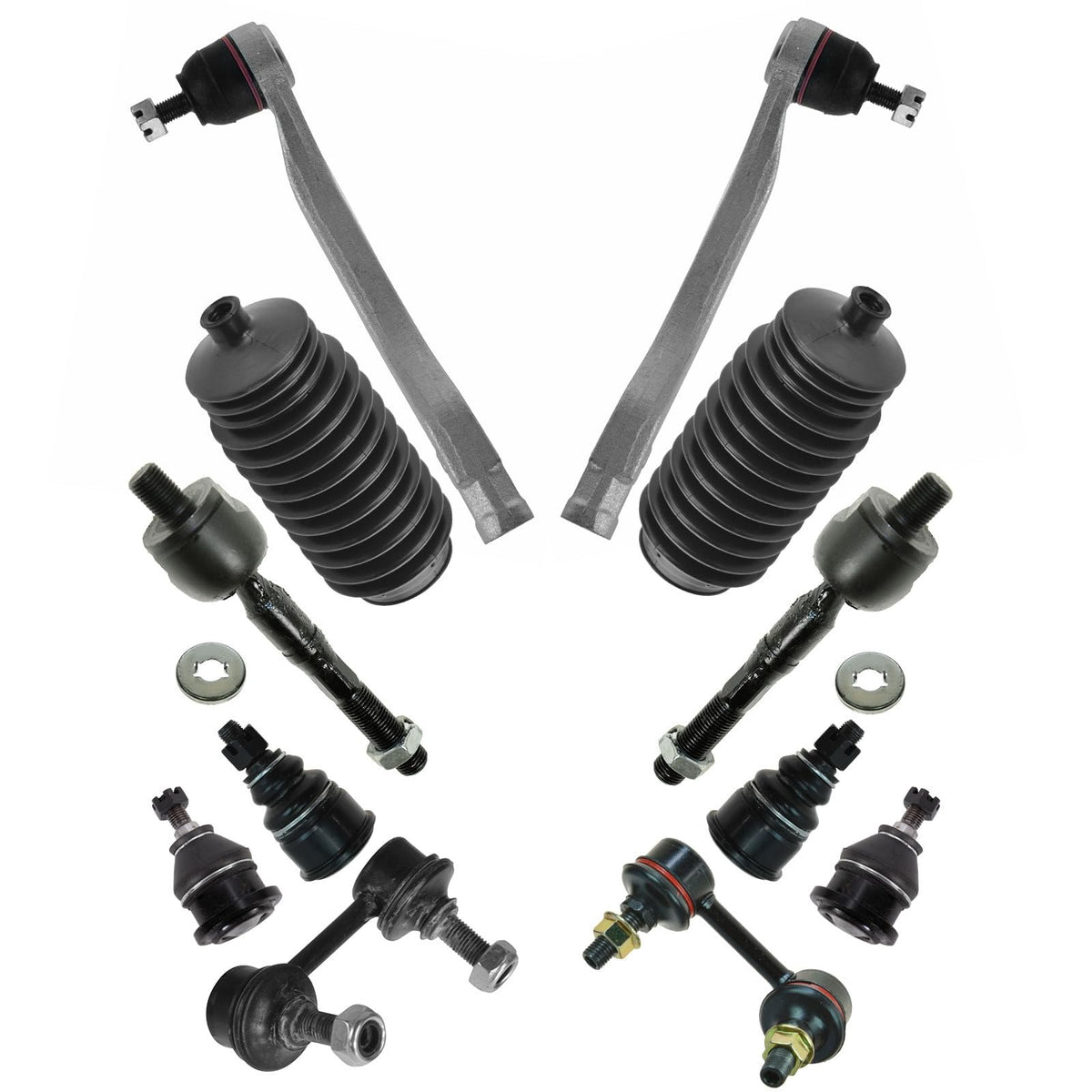 TRQ Front Steering & Suspension Kit Ball Joint Steering Rack & Pinion