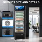 Commercial Beverage Refrigerator 1 Glass Door Display Fridge