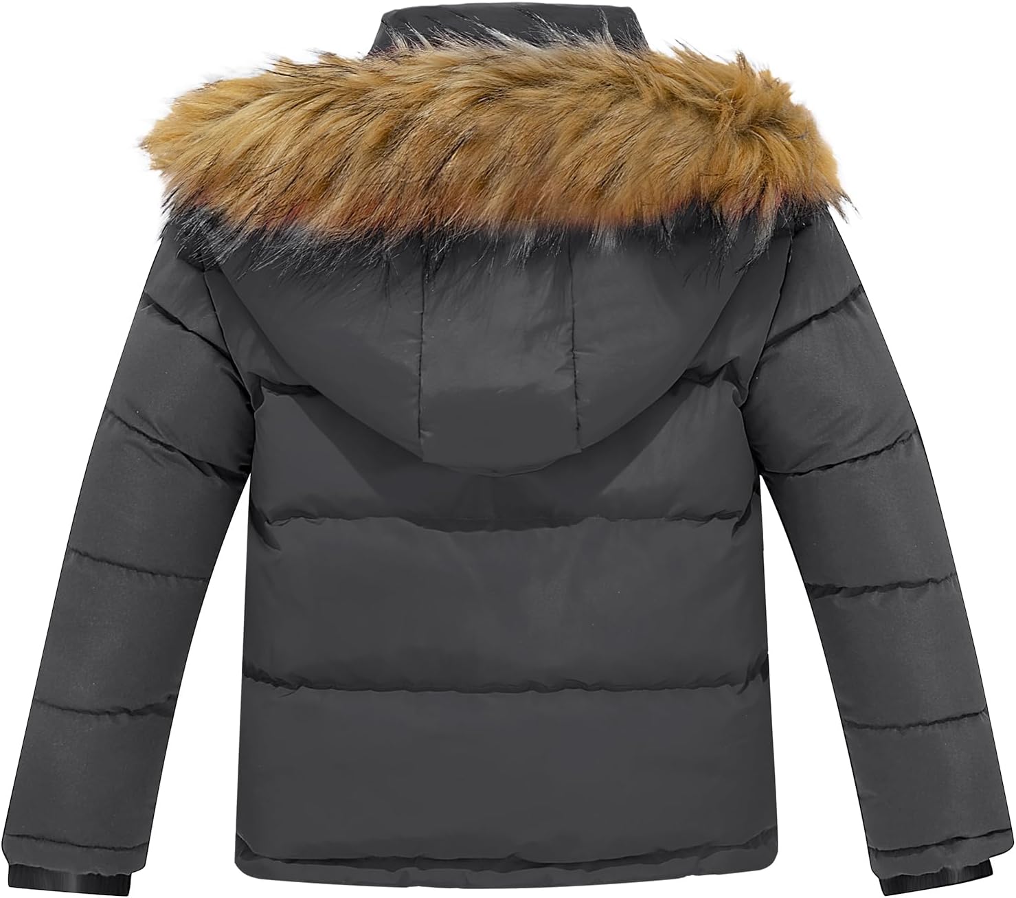 Boys Water Resistant Winter Coat Warm Quilted Puffer Jacket Hooded Parka Thicken Down Jacket for Boys