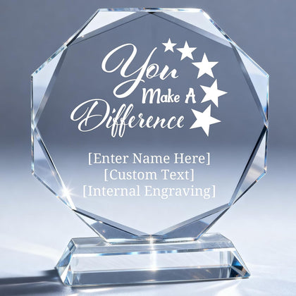 Custom Crystal Awards and Trophies – Personalized Engraved Glass Plaques for Employee Recognition, Appreciation