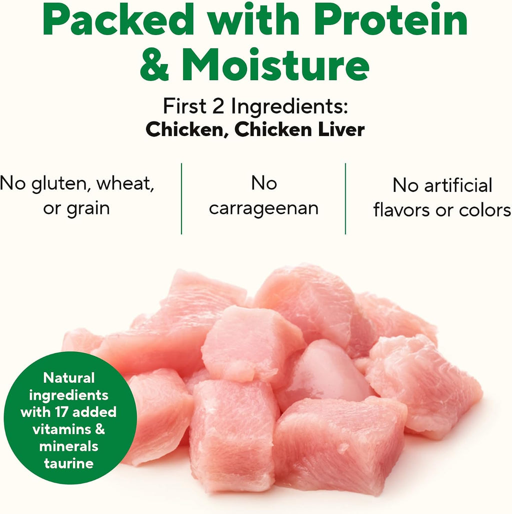 Grain Free Wet Cat Food, 95% Chicken & Chicken Liver, 5.5oz