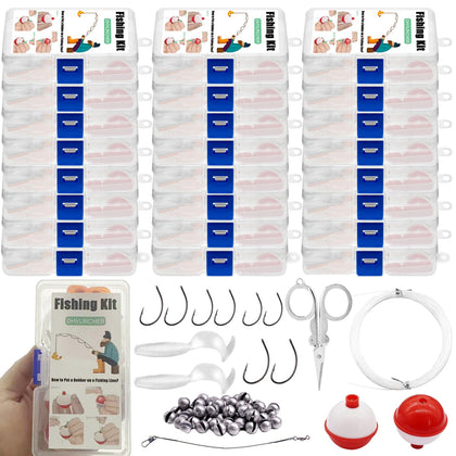 Compact Mini Fishing Kits Bulk – Emergency Survival Fishing Tackle Kits with Case for Beginners, Outdoor Operation