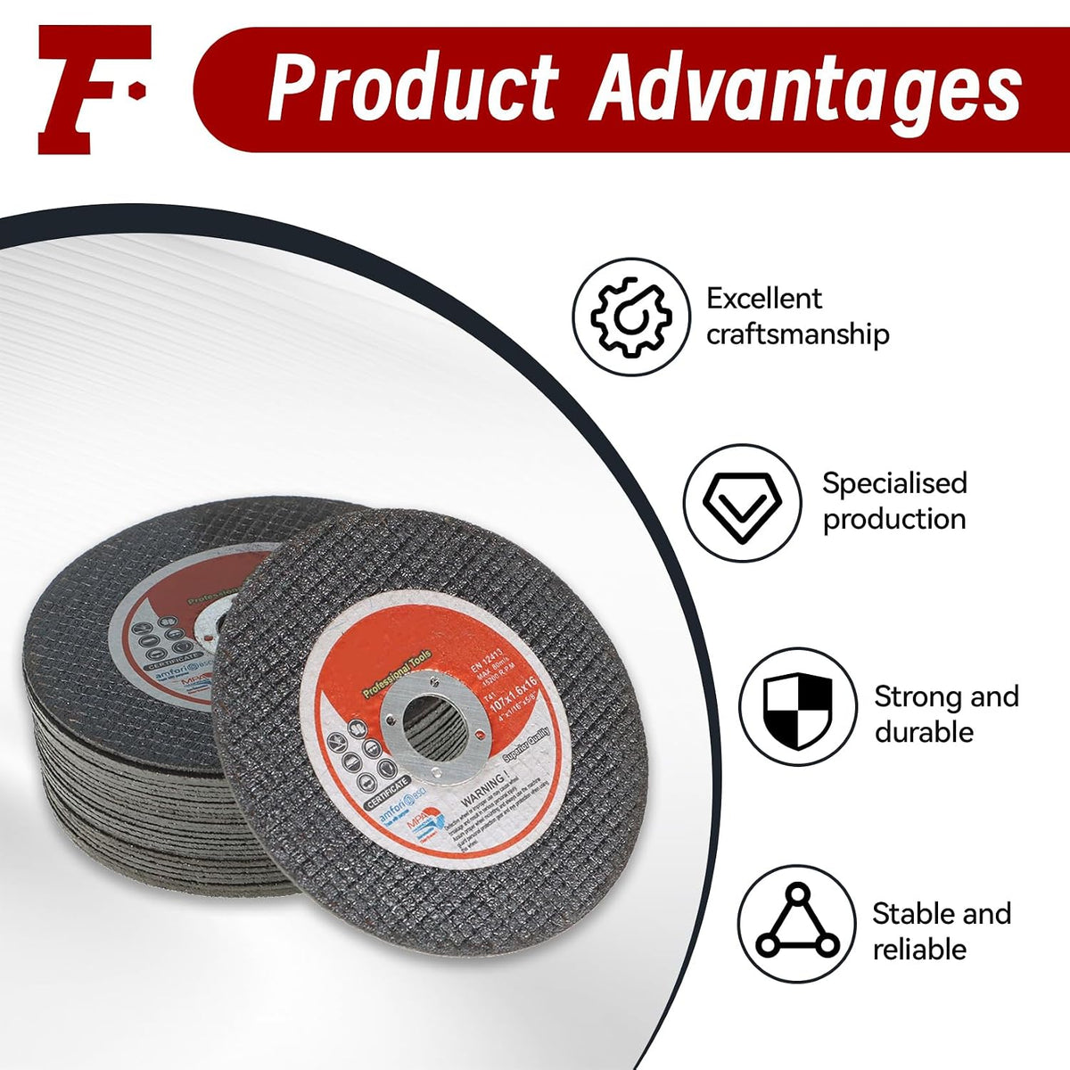findmall 25 Pcs Cut Off Wheels 4" x 1/16" x 5/8" Arbor Cutting Wheels
