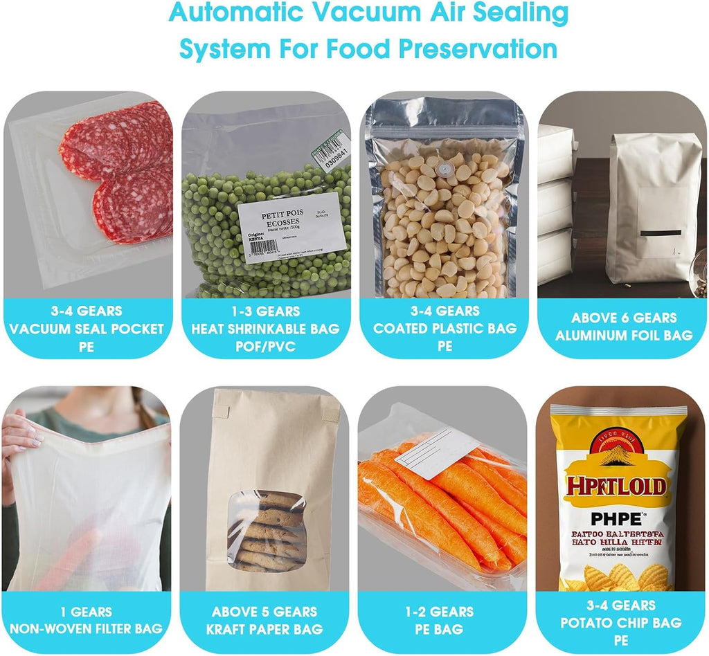 Impulse Sealer 8 inch, Manual Heat Sealer Machine for Plastic Bags