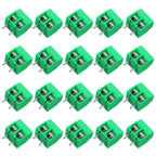 20 Pcs 5mm 2 Pin Screw Terminal Block Circuit Board Connectors PCB Terminal Block Mount for Cable 300V 10A